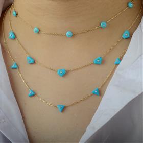 Turquoise Diamond Neckalce