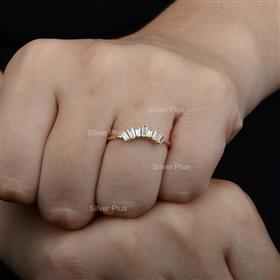 Baguette Diamond Stackable Ring.